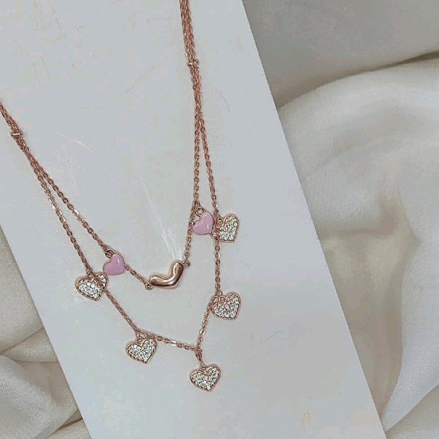 Heart Rose Gold Necklace 